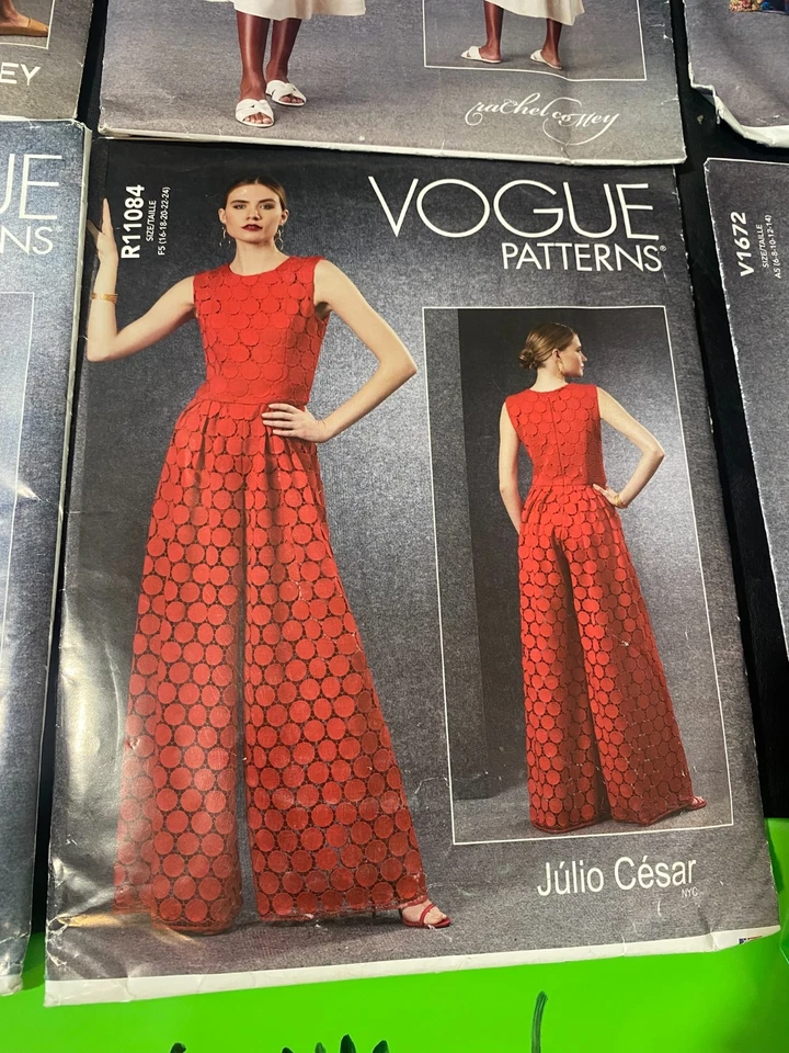 VOGUE patrones de costura elegante lote de 8 Julio César Rachel Comey ¡y más! Foto 4 de 4