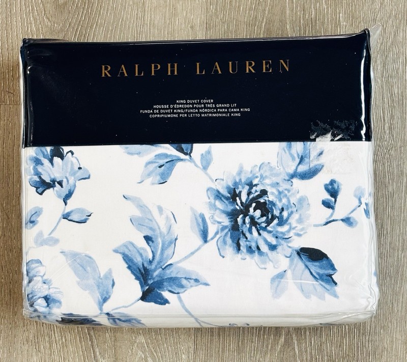 NWT Ralph Lauren KING Duvet Cover Whitlow Porcelain Blue Retails $500
