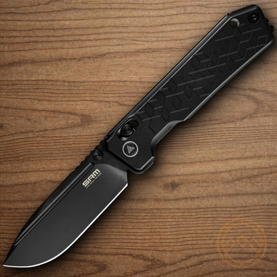 SRM Knives Rubik Folding Knife 3.5'' 14C28N Sandvik Steel Blade Aluminum Handle