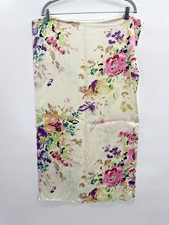King Size Silk Pillow Case Ivory Coloful Floral 100 Pure Silk Zip Closure Luxe