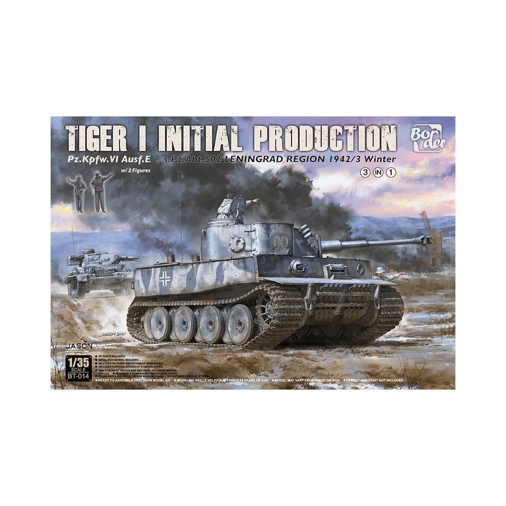 Border Models 1:35 Tiger I initial production 3 in 1 Military Model Kit BT-014