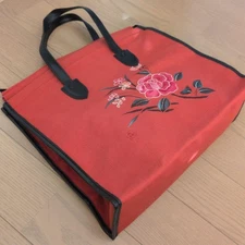 Japanese style retro bag Japanese style bag red flower pattern