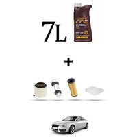 Hoffcar Inspektionskit 4 Filter Und 7L ÖL FüR Audi A5 (8T3,8F7,8TA) 3.0 Tdi