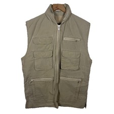 Vintage 1980s Banana Republic Safari Best Cotton Tan Mens Size L Fishing Cargo