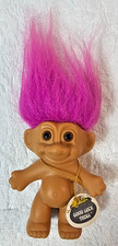 Vintage Russ Berrie Good Luck Troll 2988 w/ Tag   Pink Hair   5  Figure