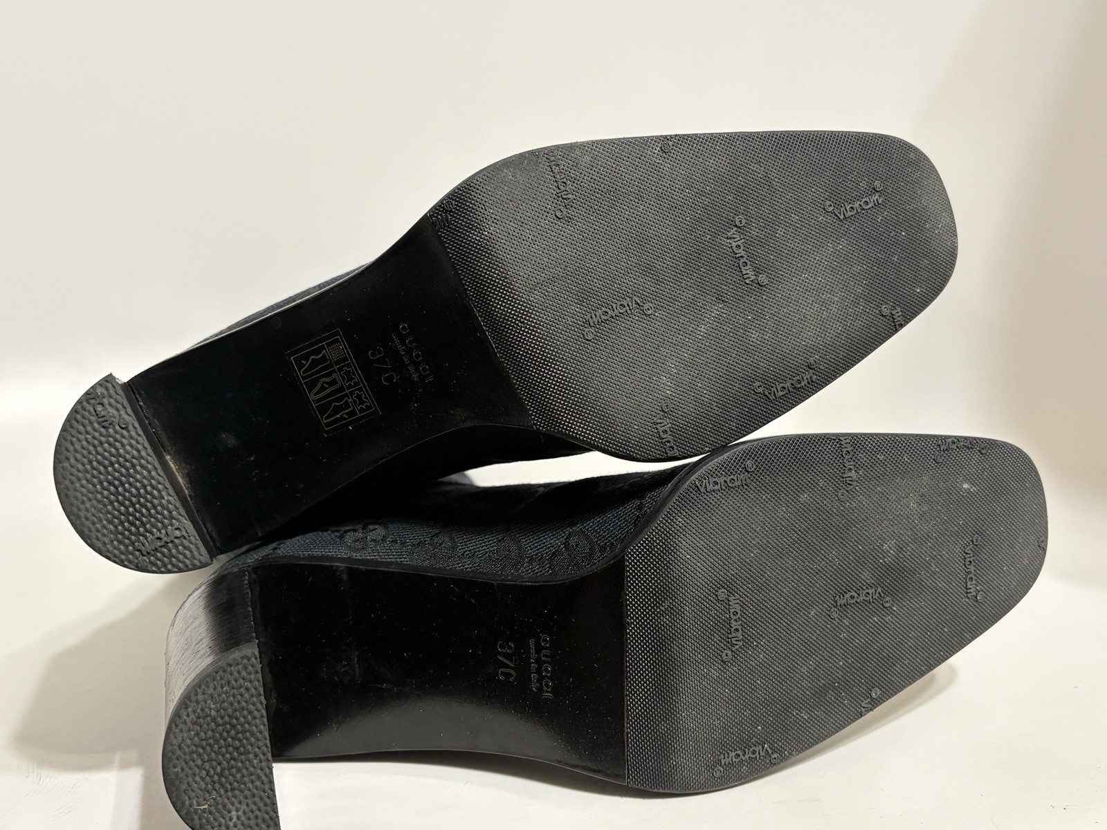 Vtg Gucci by Tom Ford Black Canvas Monogram Boots 37 thumbnail 6