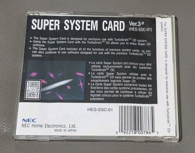 NEC Super System Card Ver.3.0 TurboGrafx CD Version (US Version