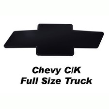 Ft Billet Bowtie Grille Emblem Smooth Blk For 94-98 Chevy Ck Full Size Pu Truck