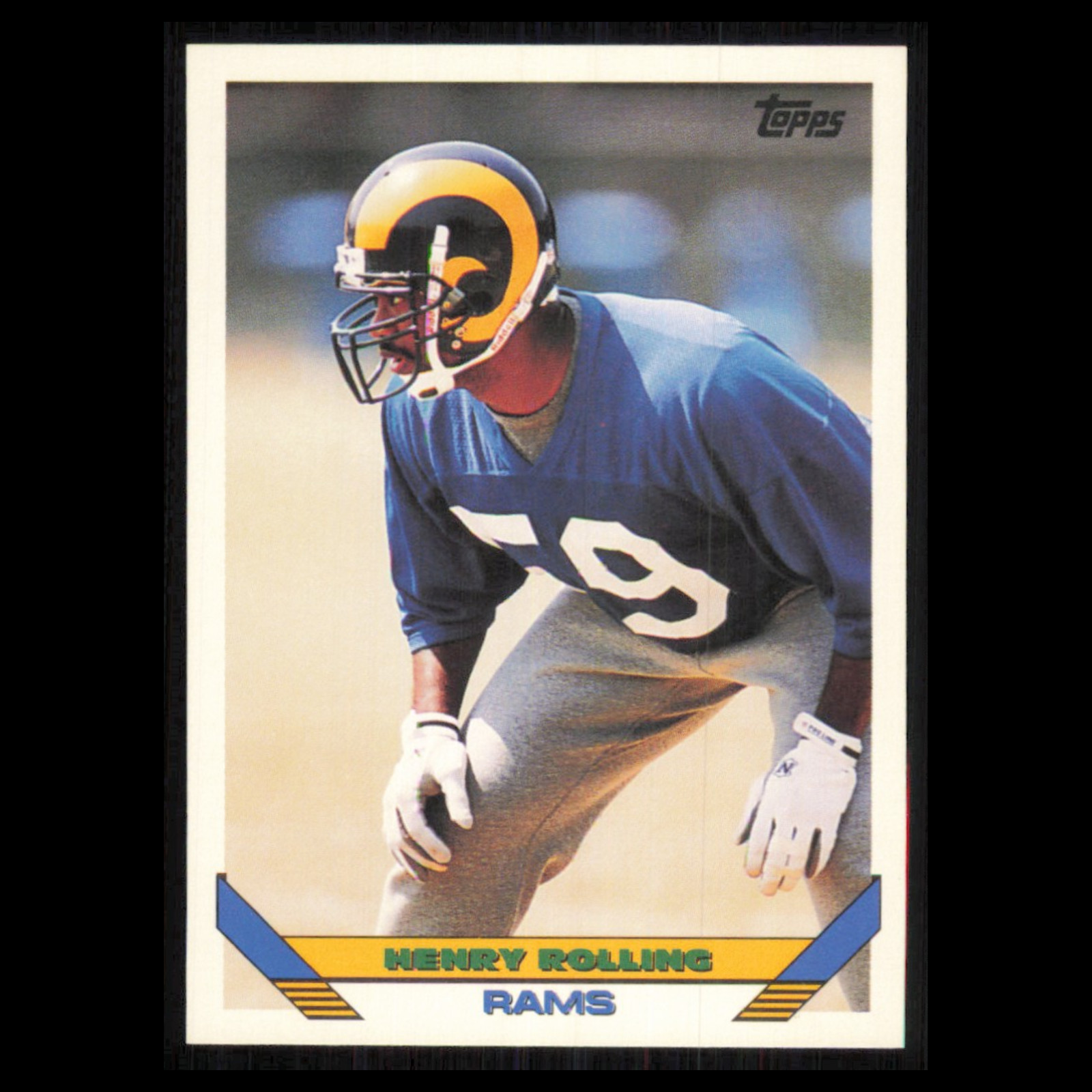 Henry Rolling #584 1993 Topps Los Angeles Rams Football Card NFL NM