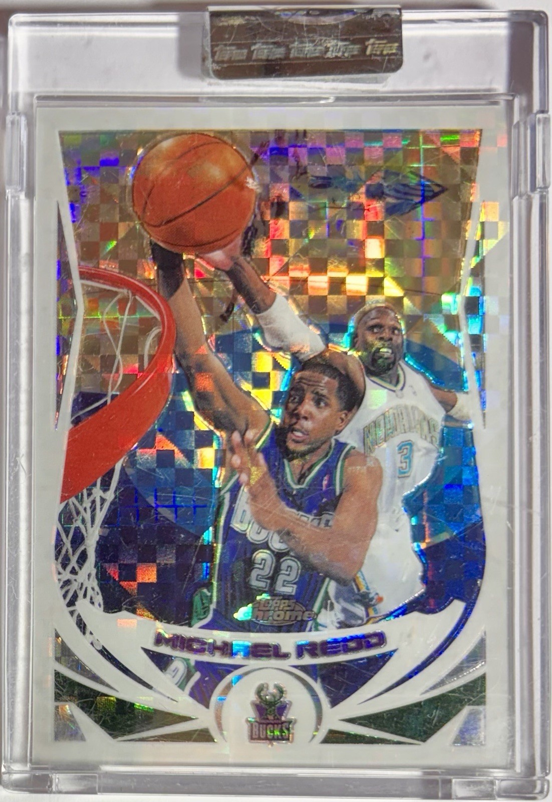 2004-05 Topps Chrome Michael Redd 14 WHITE REFRACTOR X-Fractor /110 Sealed BUCKS