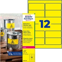 Avery Zweckform Wetterfeste Folienetiketten L6107-20 Gelb 99,1 X 42,3 Mm, 20...