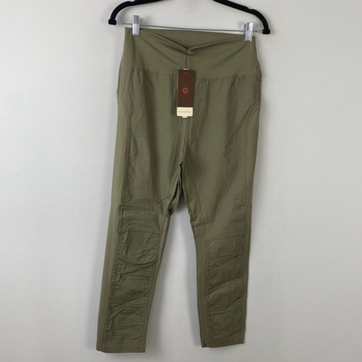#ad XCVI Wearables High Waist Jetter Crop Pants Womens M Hillside Green Pull On $29.95