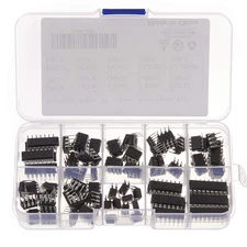 85 Pcs 10 Types Integrated Circuit Chip Assortment Kit,Opamp,Single Precision Ti