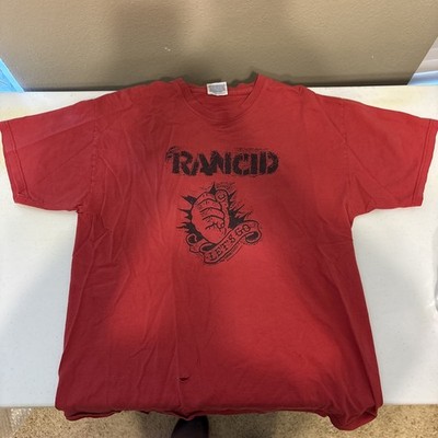 RANCID Lets Go True Vintage Y2K Punk Rock Band Tee shirt Distressed L Large Rare