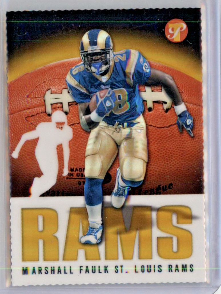 2003 Topps Pristine Marshall Faulk Gold Refractor #22 098/150 St. Louis Rams