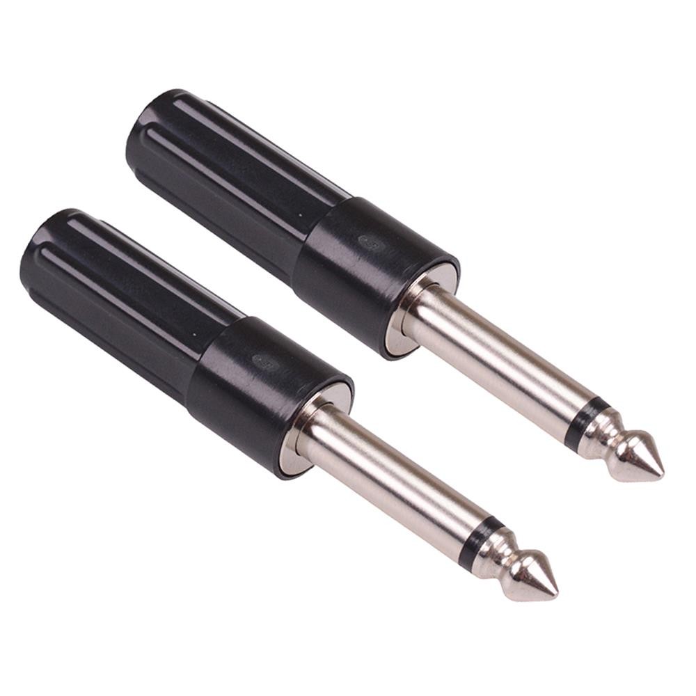 2 x FM1012 6.35mm 1/4"" Mono Unscreened Jack Plug CLIFF