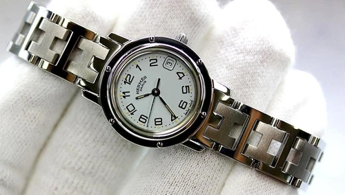 HERMÈS Un regalo per te HERMES CL4.210 Tagliabordi Hermes quadrante bianco 040