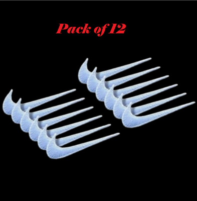 #ad 12 Pack White Swoosh Embroidered Logo Iron On Sew On 2.5quot; Patches $22.99