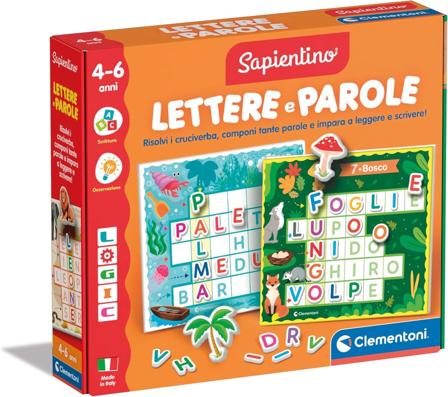 Merchandising Clementoni Educativi Giochi Sapientino Logic Lettere E Parole