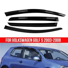 4-Tg Windabweiser Rahmen Schwarz Regenabweiser für VW Golf V 5 03-08