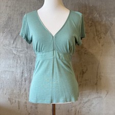 Boden Feminine Coquette Girl Teal Short-Sleeve Top Wmn s 10