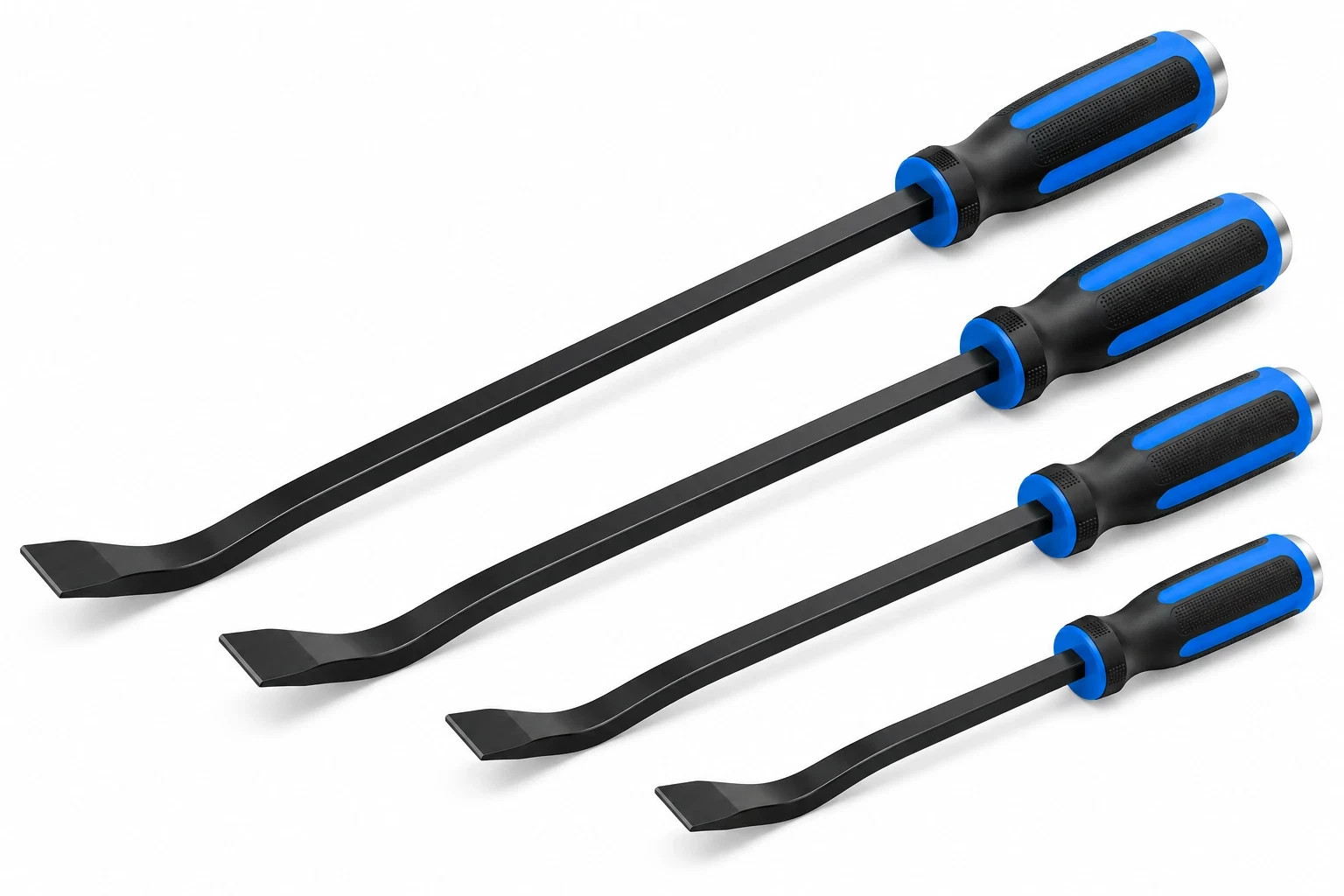 B&Q - 4 Piece Heavy Duty Pry Bar Set With Hammer Caps & Angled Tips 200mm300mm450mm & 600mm - Image 2