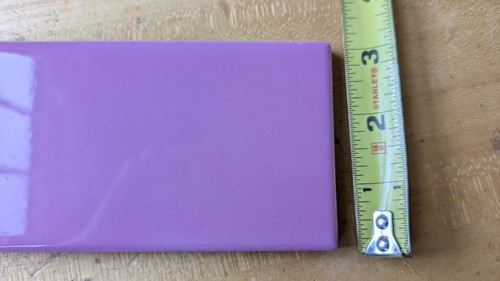 3x12 Purple Glazed Glossy Ceramic Wall Tile Backsplash Decor Bath Made In Spain - Picture 3 of 8