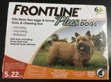 Frontline Plus Flea Tick Treatment Small Dogs 5-22 LBs 6 Doses 8008 GENUINE!!!