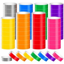 800 Pieces Colored Wristbands for Events Wrist Bands Paper Bracelets Waterpro...