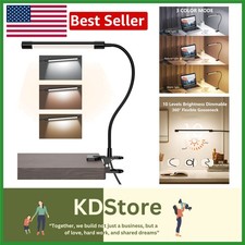 Adjustable LED Desk Lamp with Clamp USB   Versatile, Eye-Caring Lighting for...