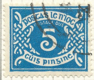 1971 POSTAGE DUE STAMP 5p WATERMARK INVERTED F/U Mi.P19z Hib PD19wa
