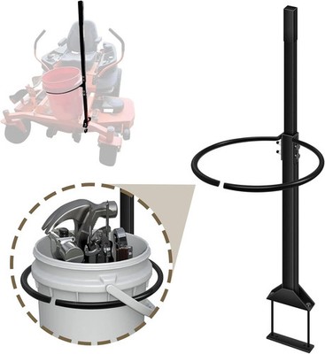Zero Turn Mower Handle, 5 Gallon Bucket Holder, Lawn Accessory Black