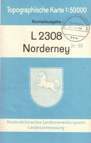 Cartolina Topografica 1:50.000 Foglio L 2308 Norderney, Mappa Edizione 1965 - Foto 1 di 1