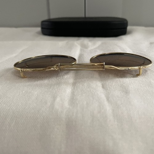 Cocoons Sunwear Clip-On Amber Gold Tone Sunglasses Spring Adjustable W/case OVAL - Picture 9 of 10