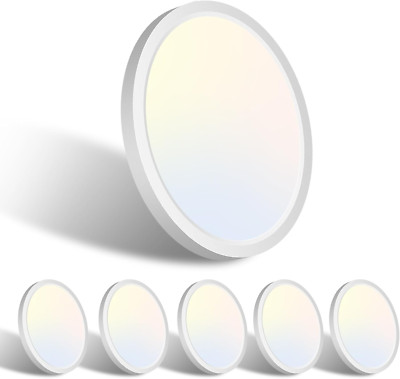 6 Pack 7'' LED Flush Mount Ceiling Lights, 15W 1500Lm, 3 Color Options