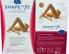 Shape to Fit Sheer Graduated Compression Pantyhose 15-20 mmHg Stockings