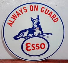 Esso Porcelain Enamel Sign 30 x 30 Inches 1 Sided