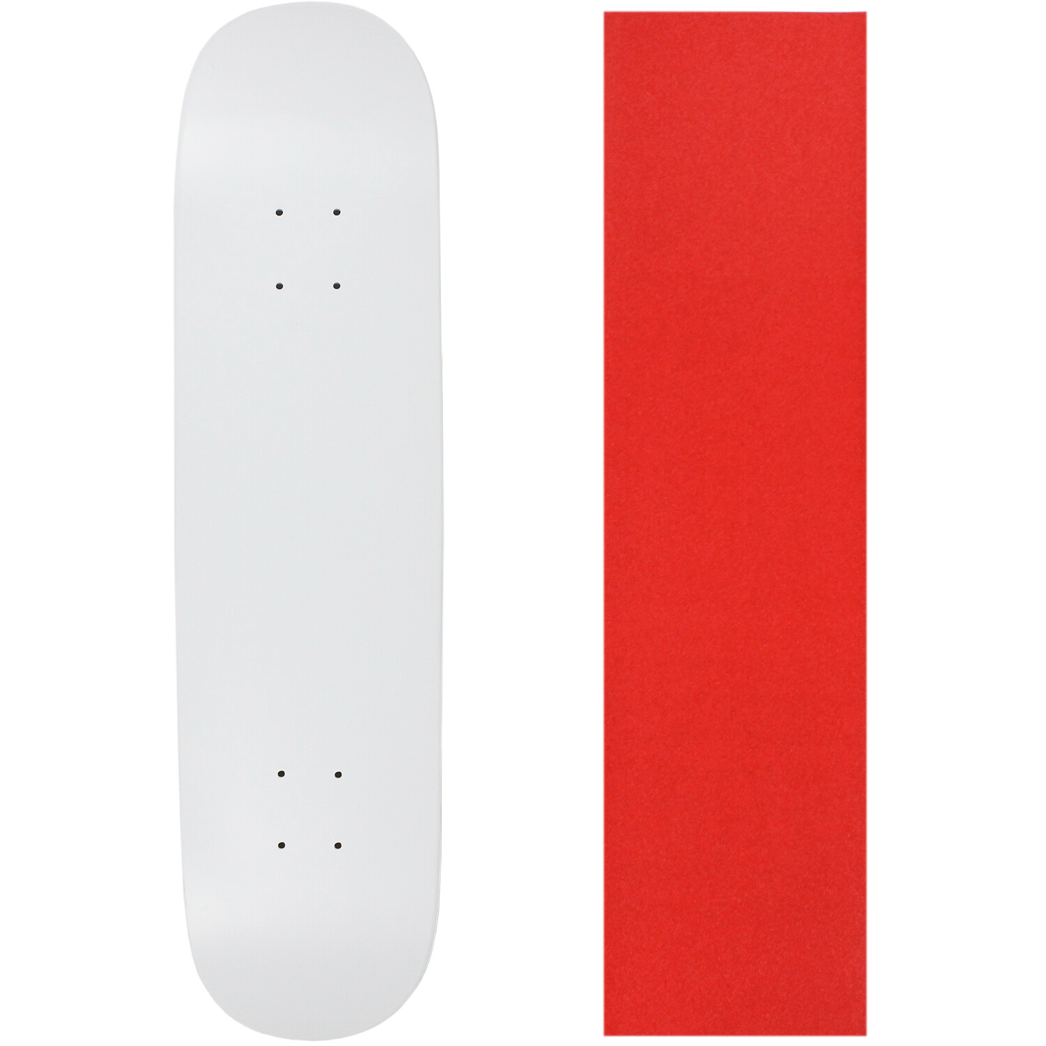 Deck Pro 7-ply Canadian Maple Dip White With Griptape 7.5" - 8.5"