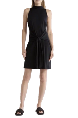 vince pima cotton sleeveless dress Sleeveless Dress, Black, Size L