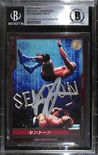 Karl Anderson Signed 2013 New Japan Pro Wrestling Card BAS COA WWE Bullet Club 1
