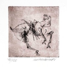 Original Print Art Etching Haupt Collectibles Interior Design 18x25cm