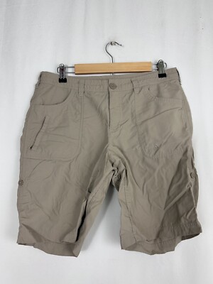 North Face Horizon II Roll Up Shorts Womens Size 10 Khaki Nylon 34x9.5