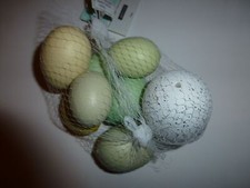 Bag of 8 Decorative Pastel Multi Color Foam Easter Eggs Polystyrene New 2-3.25"