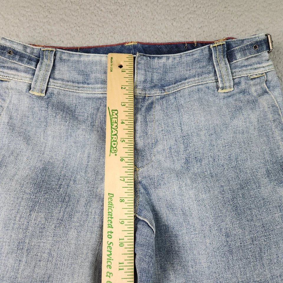 Pantalones de mezclilla Tommy Hilfiger de colección para mujer 6 Stovepipe Capri Bareback azul claro Y2K Foto 4 de 4