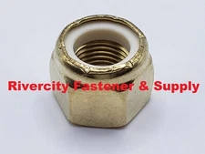 1/2 x 20 Brass Nylon Insert Lock Stop Nyloc Nuts 1/2-20 Nut nylock 1/2x20