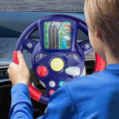 Kids Driving Steering Wheel Toy Funny Simulated Driving Wheel With Music Light - Picture 7 of 14