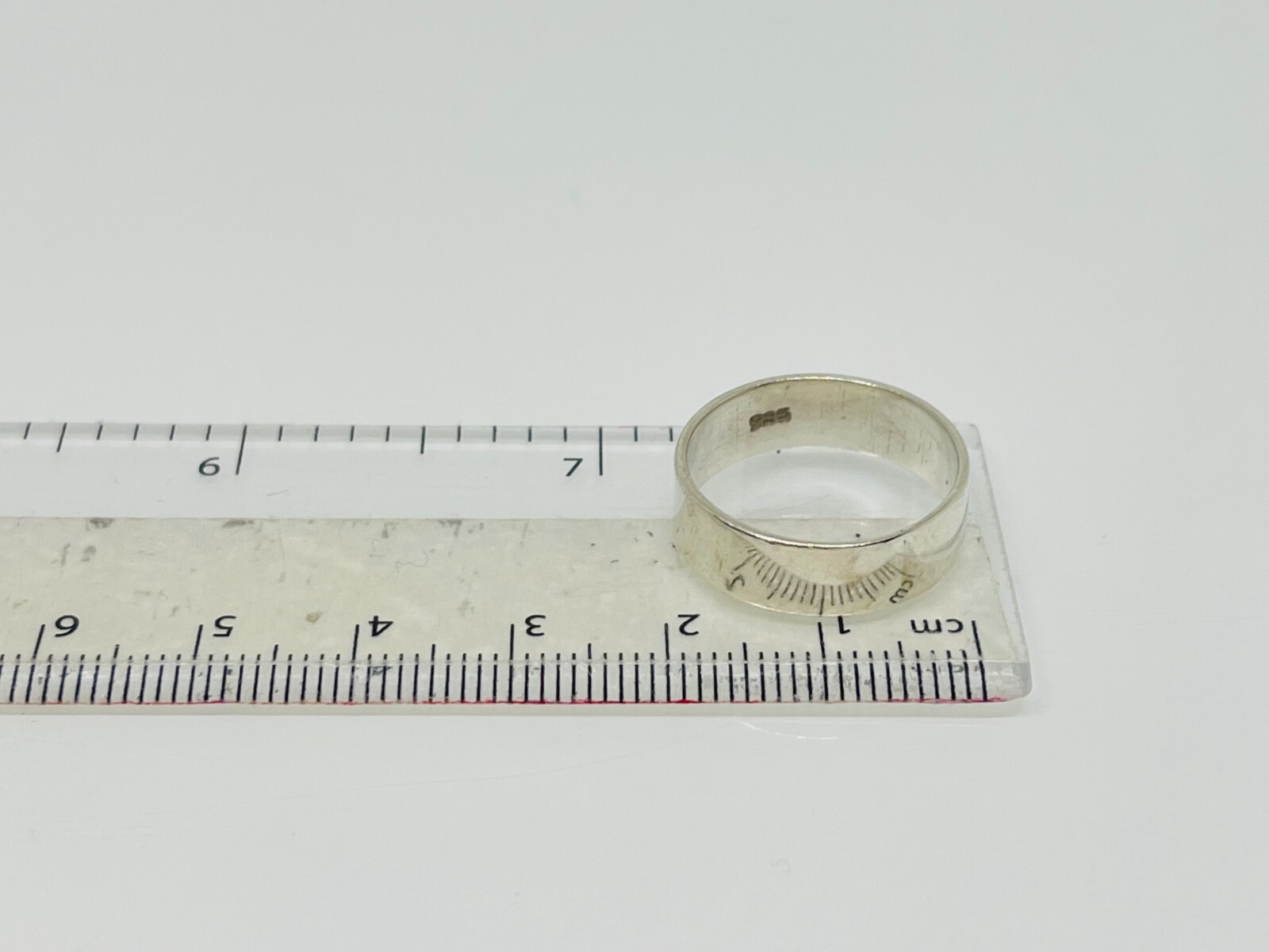 Fabulous Solid Silver Flat Band Ring 925 Silver S… - image 8