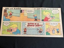 #07a HI AND LOIS by Mort Walker Sunday Third Page Comic Strip July 2, 1972