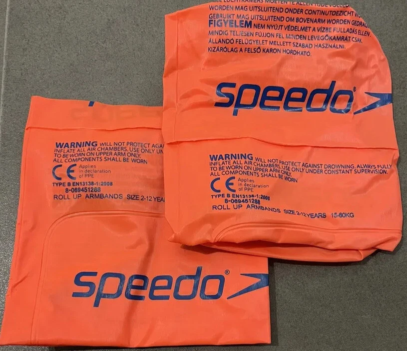 Speedo Roll Ups Arm Bands Swimming Age 2 12 Years Weight 15 60kg