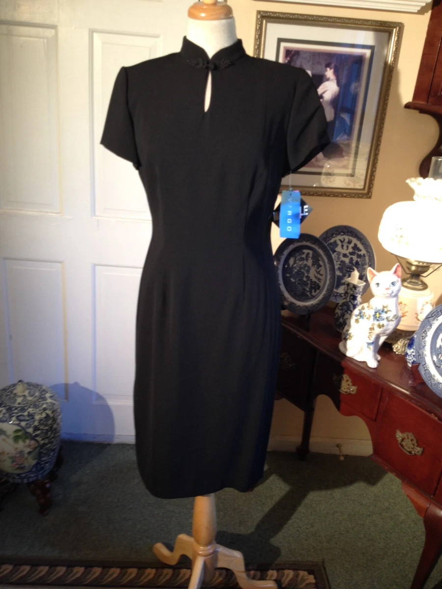 VIRGO VINTAGE BLACK SHEATH DRESS SIZE10 NWT A STUNNING OUT OF THE PAST DRESS